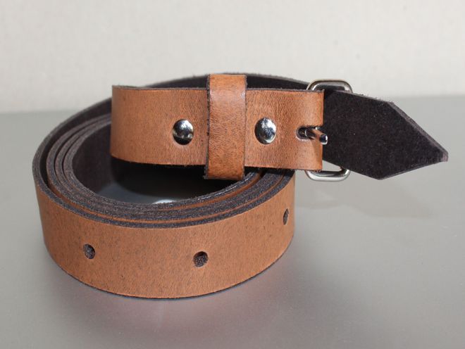Plus mince ceinture COURROIE 2 CM x 120 cm Cuir Courroie en cuir véritable noir gothique 